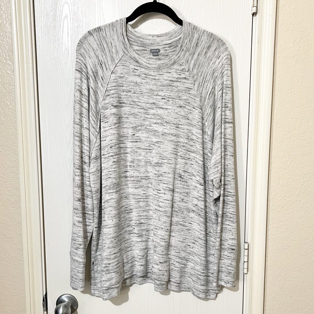 Aerie Gray Long Sleeve Sweatshirt Oversized Popover Warm Cozy Lounge Medium